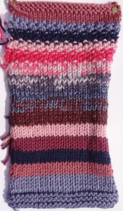 Mixed colour knitting sample 1